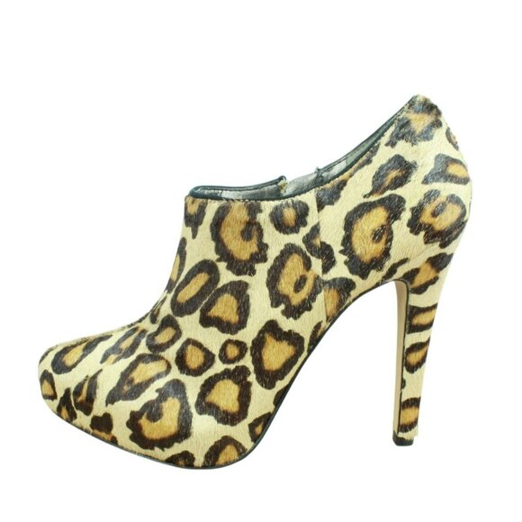 Sam Edelman S-Ria Leopard Brahma Multicolor Leather Platform Booties Size 8.5 M - Picture 1 of 9